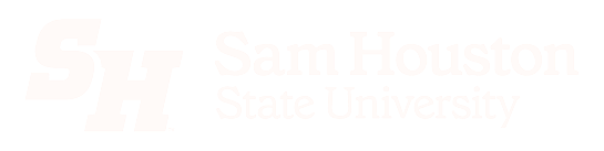 SHSU logo: white