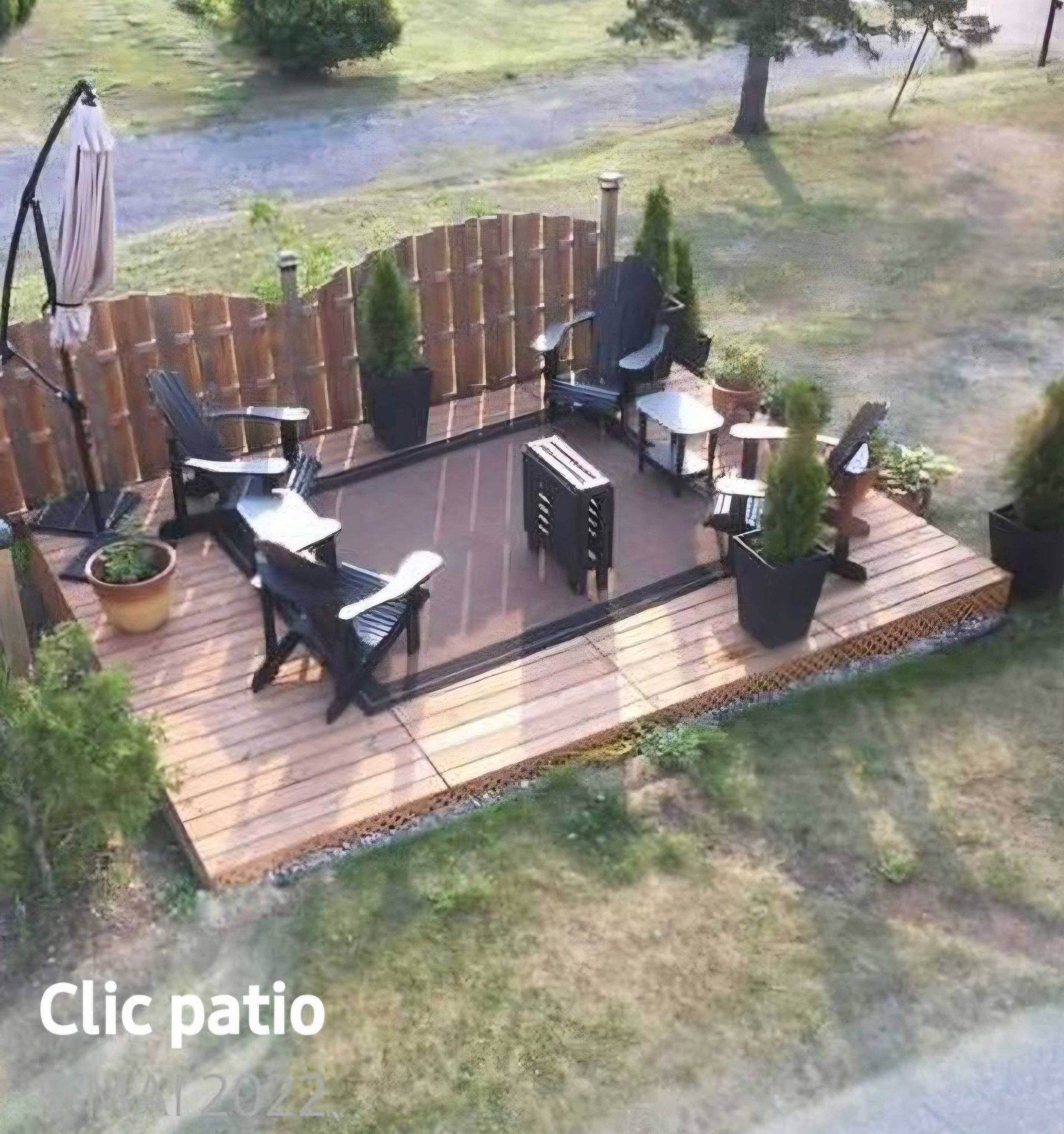 Terrasse en bois traité