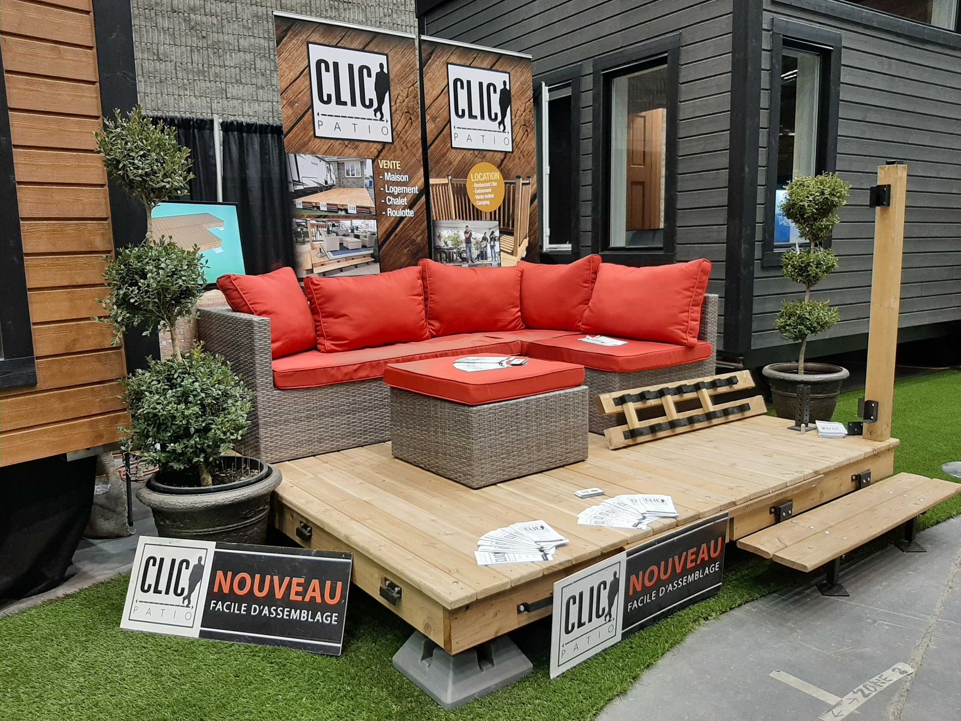 Bois traité - Terrasse de 8'x8'