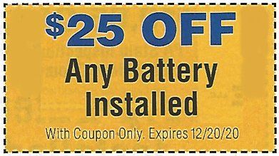 Battery Installation Discount — York, PA — Witmer Automotive