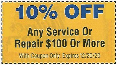 $100 Repair Service Discount — York, PA — Witmer Automotive