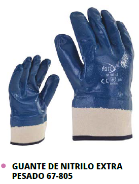 GUANTE DE NITRILO EXTRA PESADO 67-805