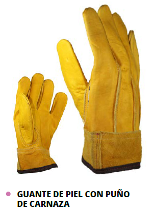 GUANTE DE PIEL CON PUÑO DE CARNAZA