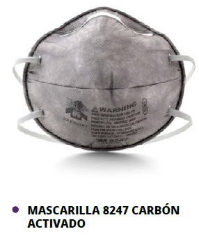 MASCARILLA 8247 CARBÓN ACTIVADO