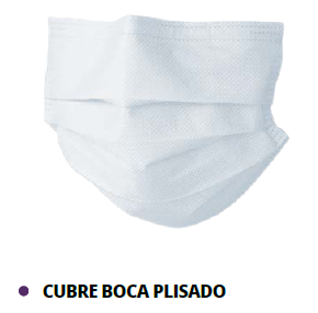 CUBRE BOCA PLISADO