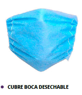 CUBRE BOCA DESECHABLE