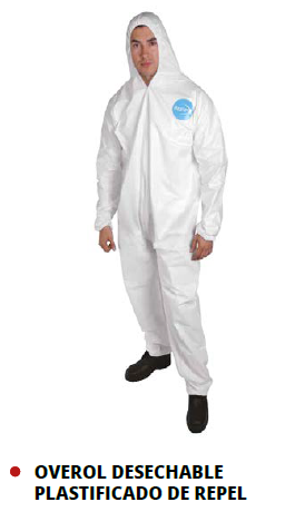 OVEROL DESECHABLE PLASTIFICADO DE REPEL