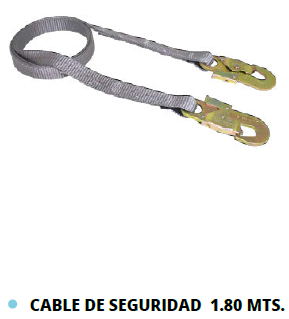 CABLE DE SEGURIDAD 1.80 MTS.