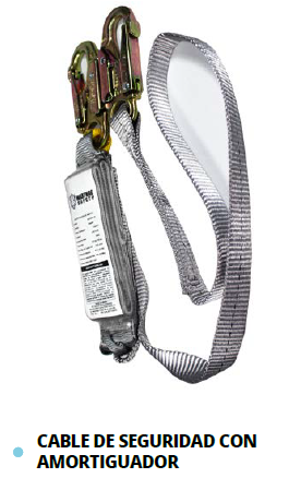 CABLE DE SEGURIDAD CON AMORTIGUADOR