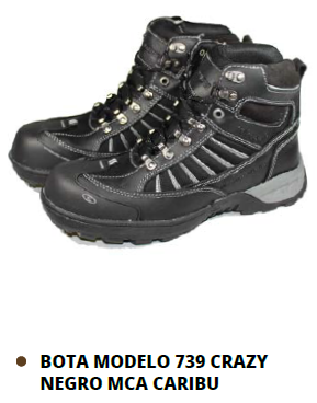 BOTA MODELO 739 CRAZY NEGRO MCA CARIBU