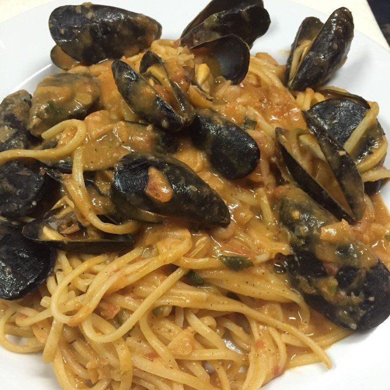 Spaghetti with sea food