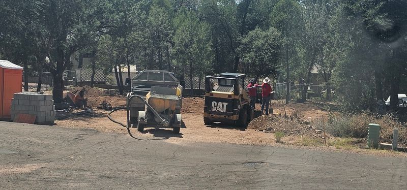 Small vehicles and people on a dusty road near trees in a rural area