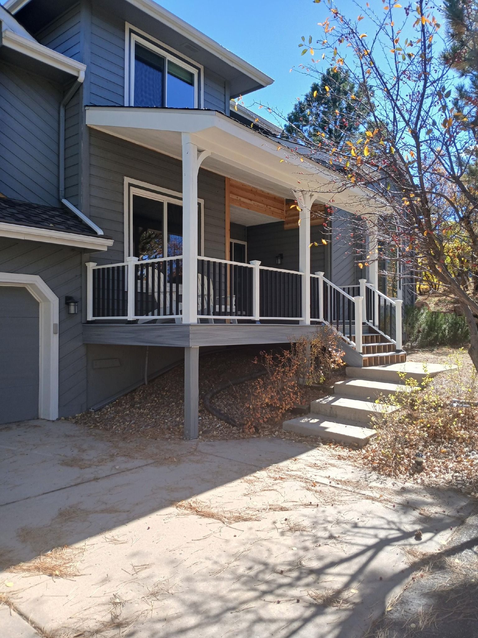 Custom deck with railings and stairs or steps - Colorado Springs