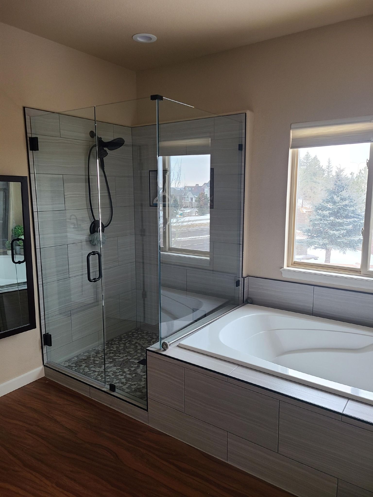 Custom bathroom with a tub and shower - Colorado Springs