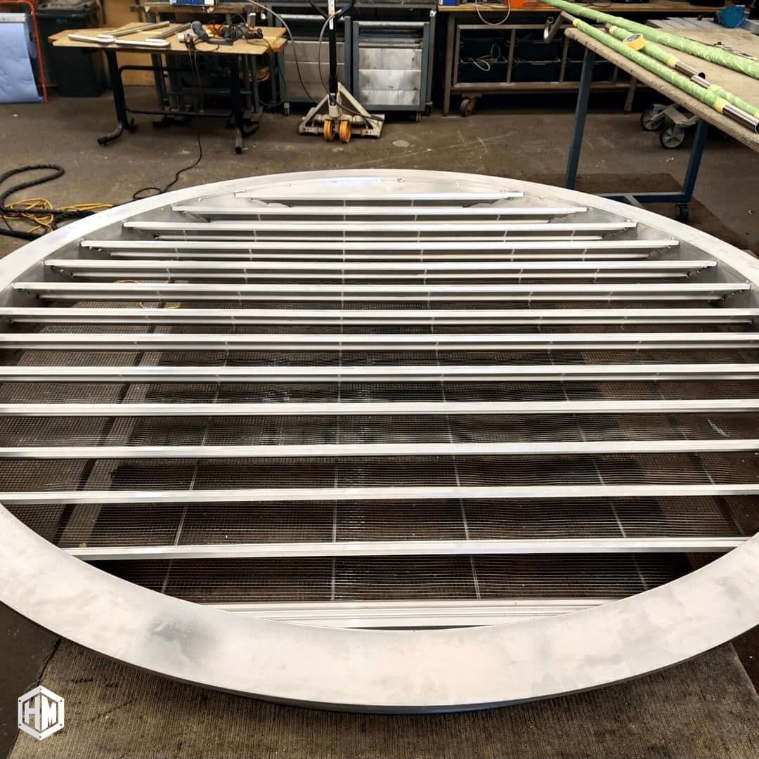 Circular Metal Vent With Horizontal Slats — Highlander Metals in Parramatta, NSW