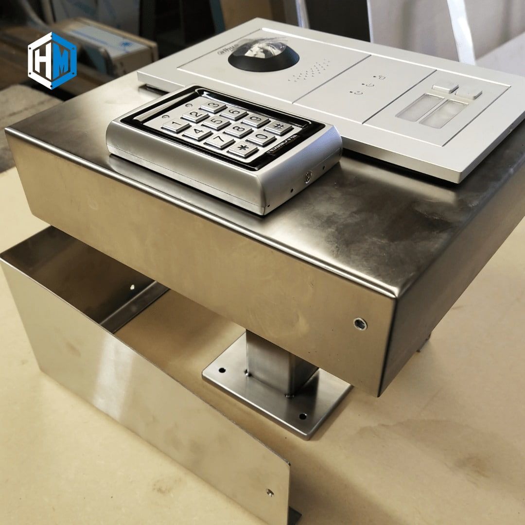 Metal Access Control Device With Keypad, Button Panel, and Mounting Bracket — Highlander Metals in Bondi, NSW