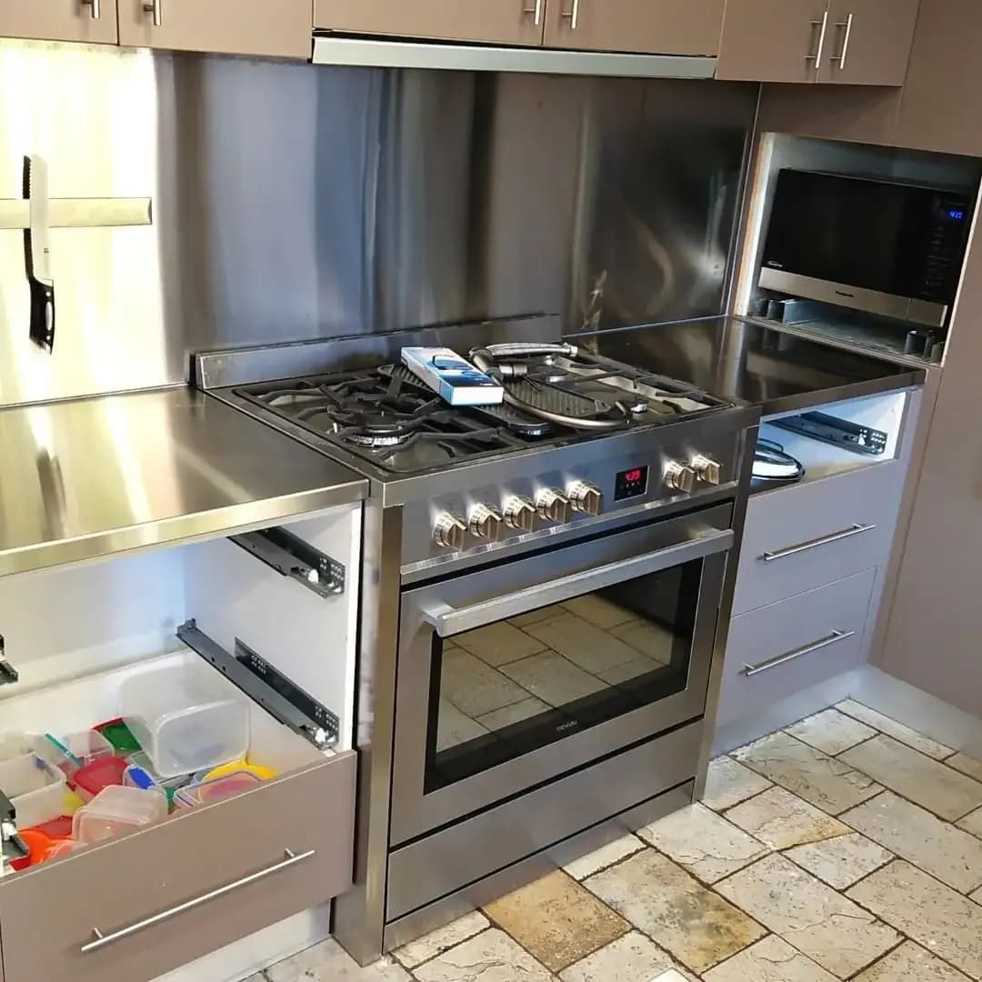 Stainless Steel Stove and Oven in a Modern Kitchen — Highlander Metals in Bondi, NSW