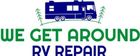 Logo: Blue RV above green text "WE GET AROUND RV REPAIR".