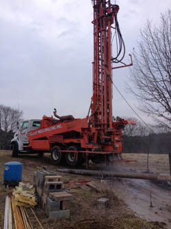 Russell Well Drilling Truck at works - Russell Well Drilling in Taylorsville, NC