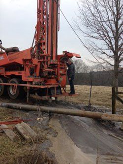 Man in truck - Russell Well Drilling in Taylorsville, NC