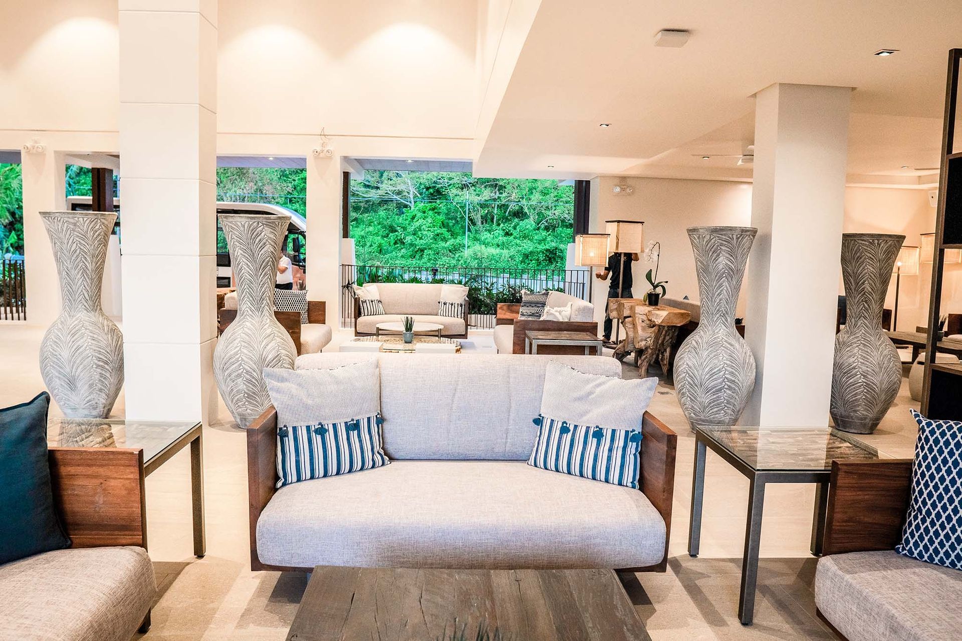 Lobby of Charlie's El Nido perfect for cozy-in days