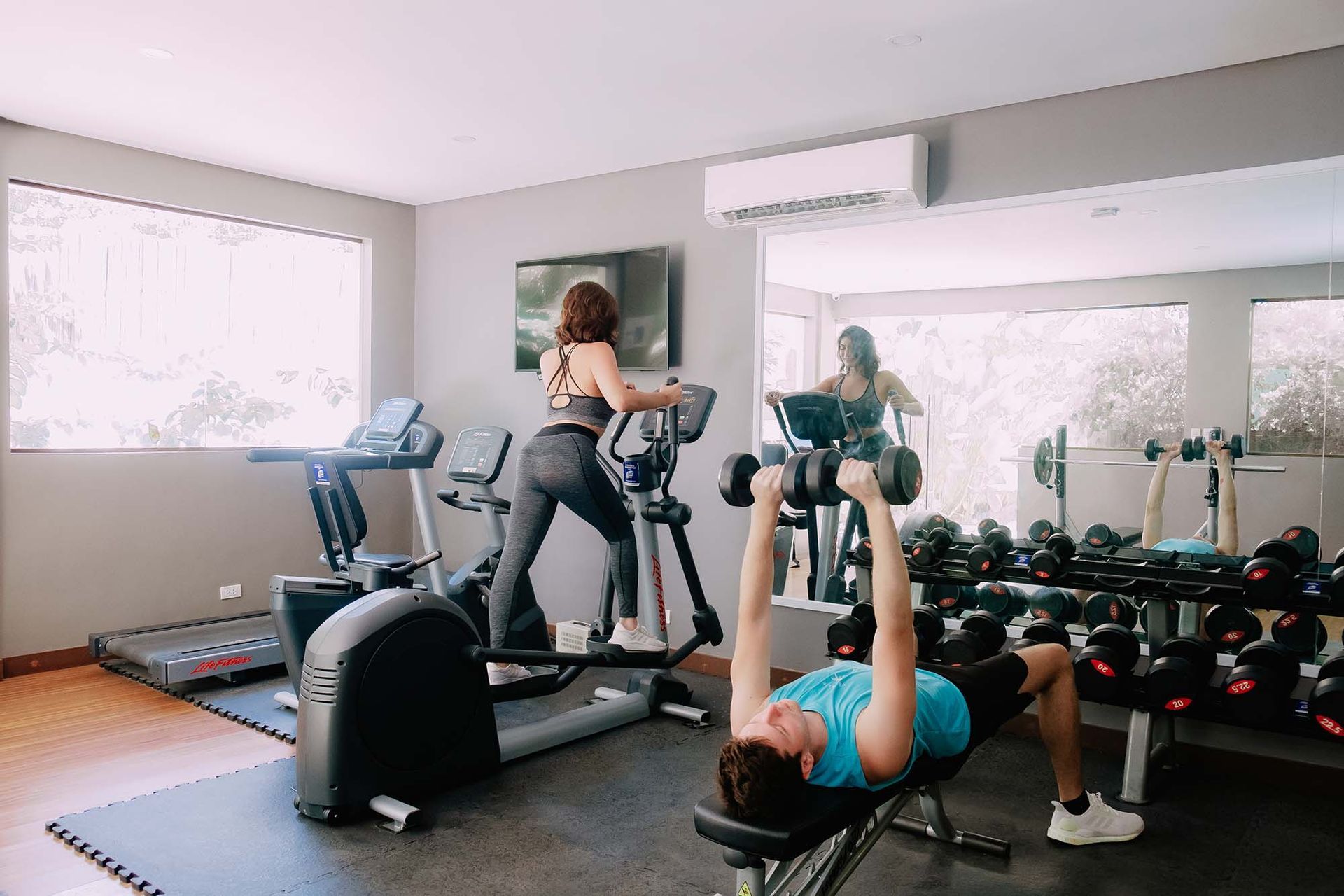 Stay fit using the fitness center and gym at charlie's el nido