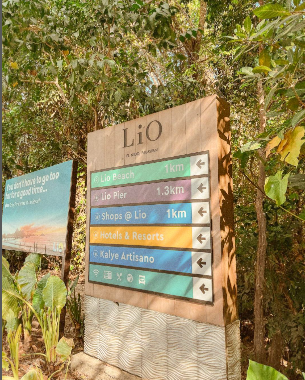 Lio beach signage in Palawan