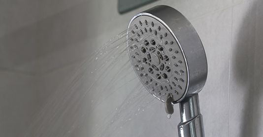 Slow running shower