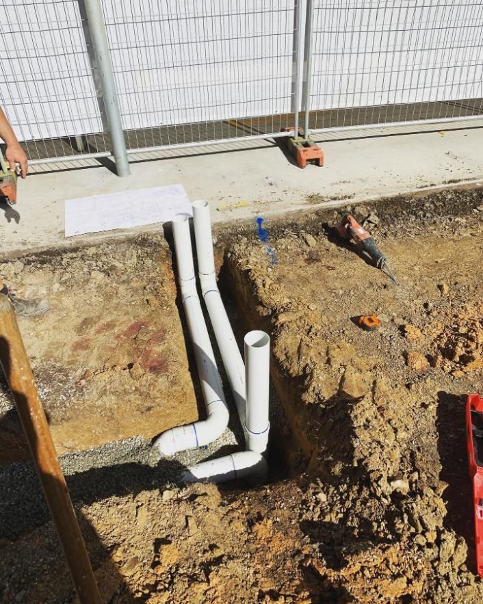 Pipes Installed in a Trench — Nambucca Plumbing in Port Macquarie, NSW