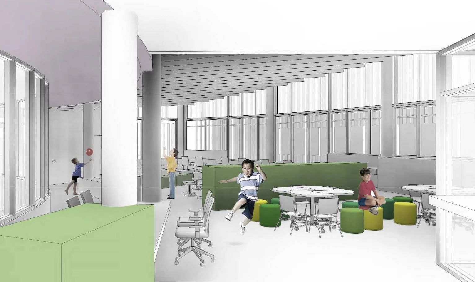 A Group of Children Are Playing in A Room with Tables and Chairs — Nambucca Plumbing in Nambucca Heads, NSW