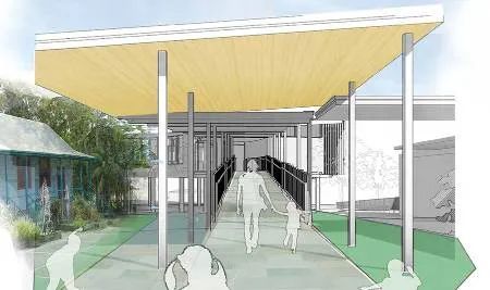 An Artist's Impression of A Walkway Between Two Buildings — Nambucca Plumbing in Nambucca Heads, NSW