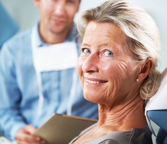 Senior Woman Having Dental Checkup — Antioch, CA — New City  Dental Practice