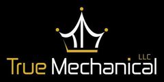The logo for true mechanical llc has a crown on it.