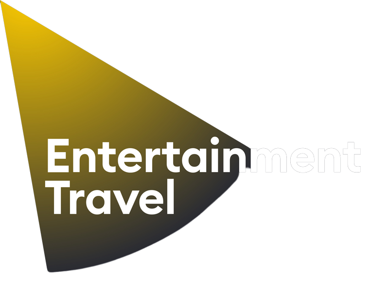 A triangular, yellow-to-black gradient logo with the white text 