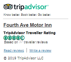 TripAdvisor rating for Fourth Ave Motor Inn: 4 out of 5 stars, based on 37 reviews.
