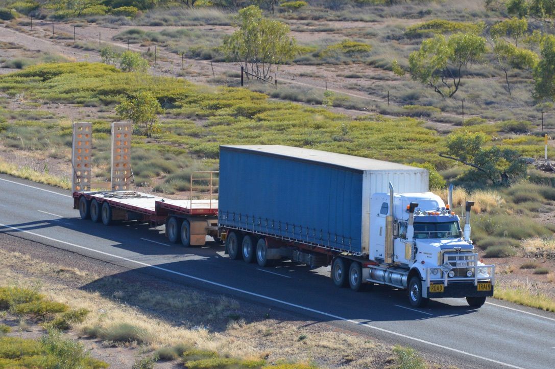 Parked White Truck — Freight Company in Mount Isa, QLD