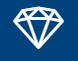 A white icon of a diamond on a solid blue background.