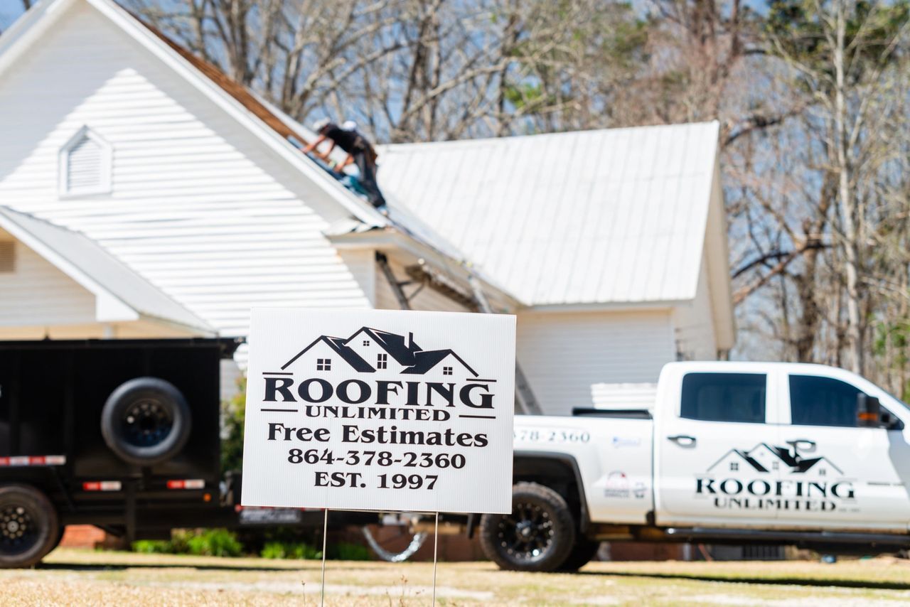 Roofing Unlimited Signage — Greenwood, SC — Roofing Unlimited & More