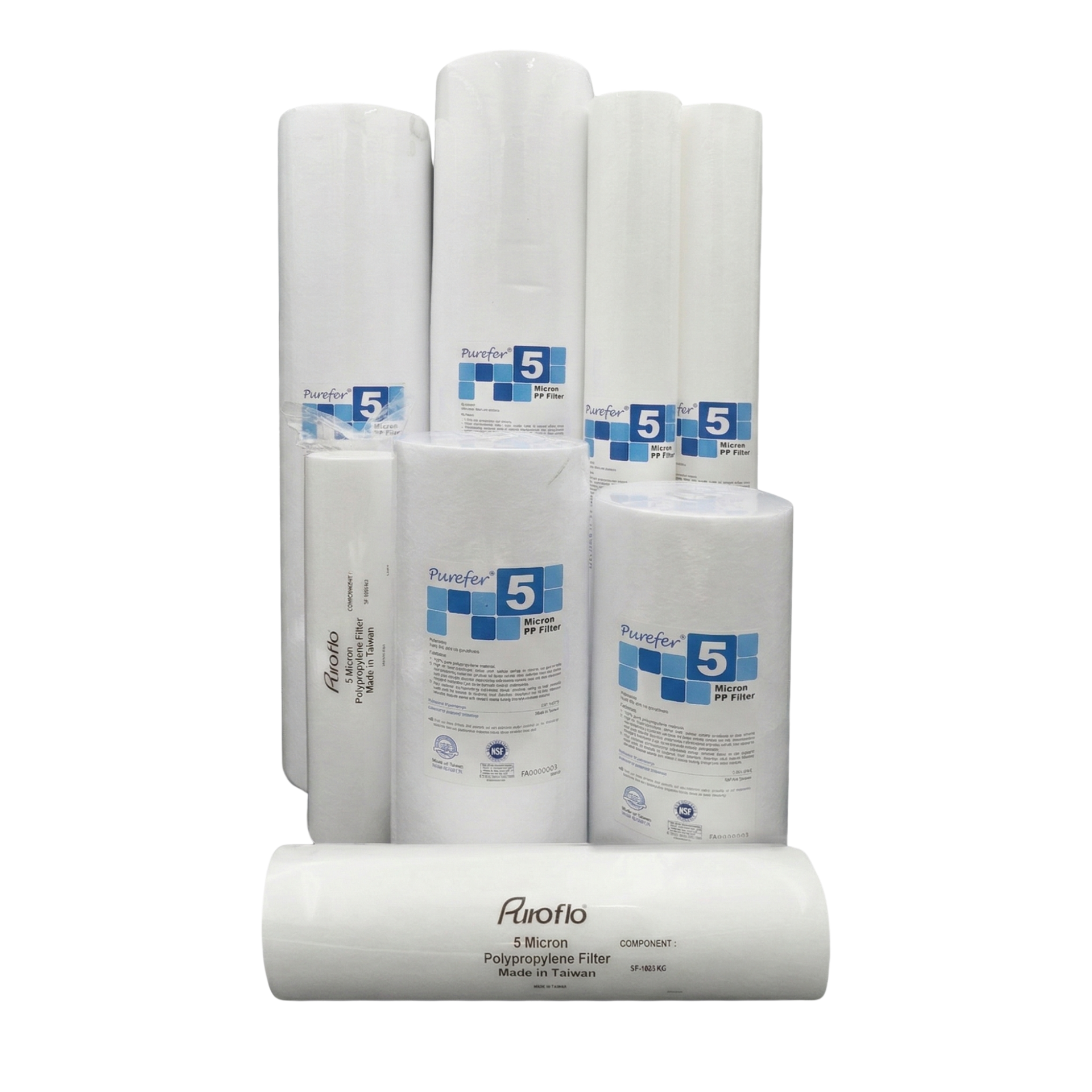 Clear glass jug with handle and white cap.