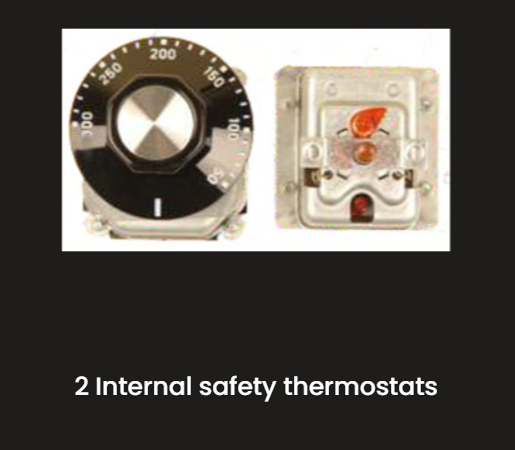A picture of two internal safety thermostats