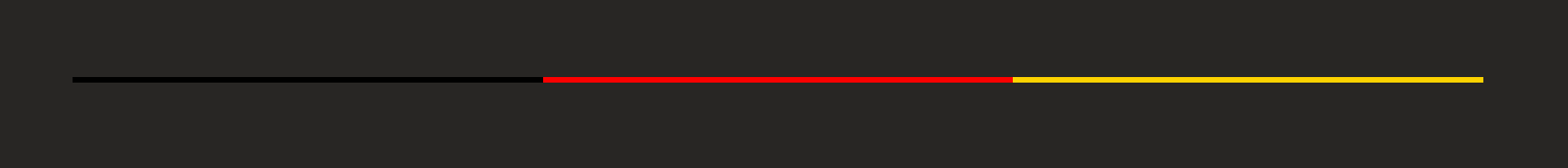 A red , black and gold bar on a black background.