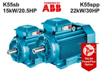 Two abb motors are shown on a white background