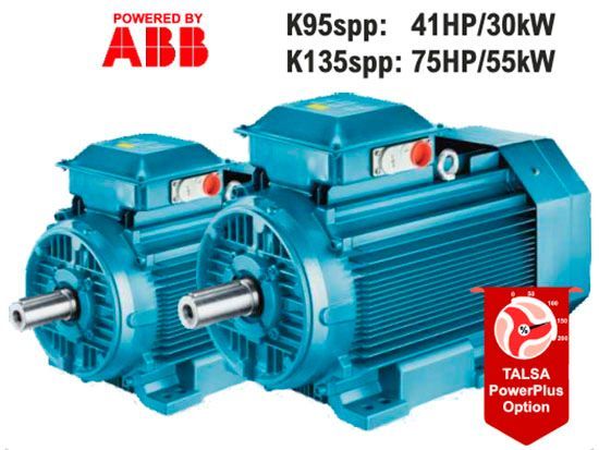 Two abb motors are shown on a white background