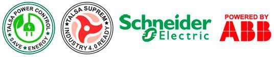 The schneider electric logo is powered by abb