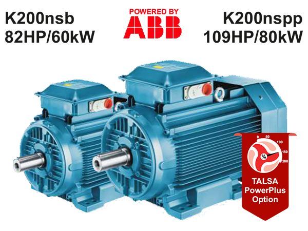 Two abb motors are shown on a white background