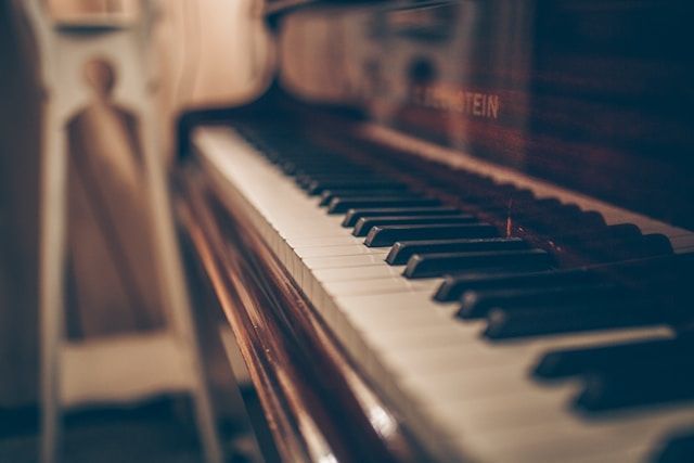 Piano at a memorial service in Long Beach, CA