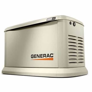 A generac generator is shown on a white background.