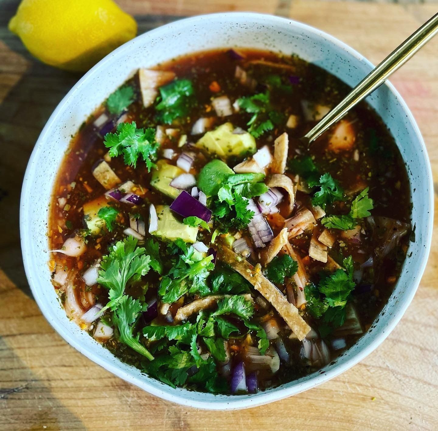 mexican-tortilla-soup-with-smokin-salsa-fresh-lime-and-coriander