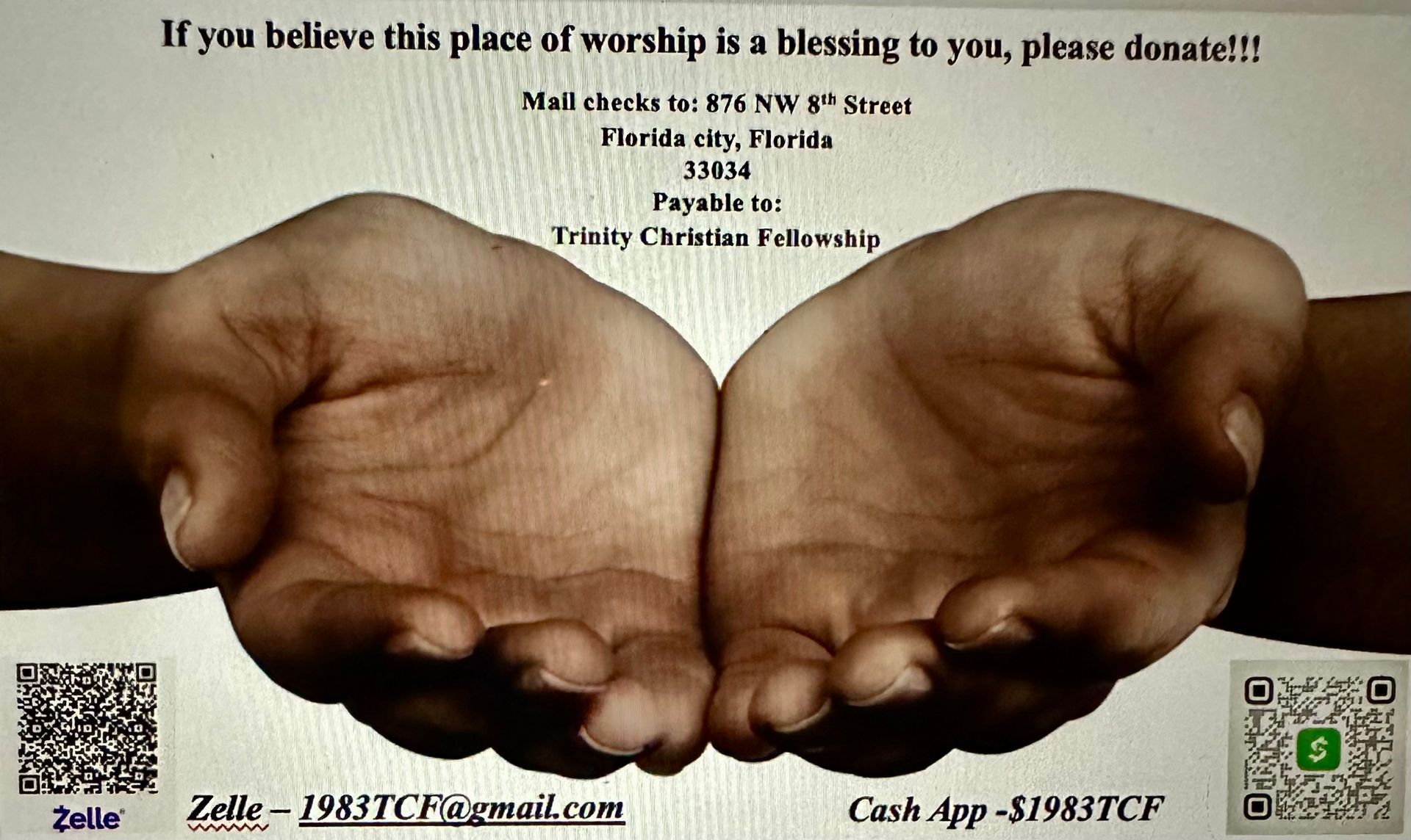 the donation page