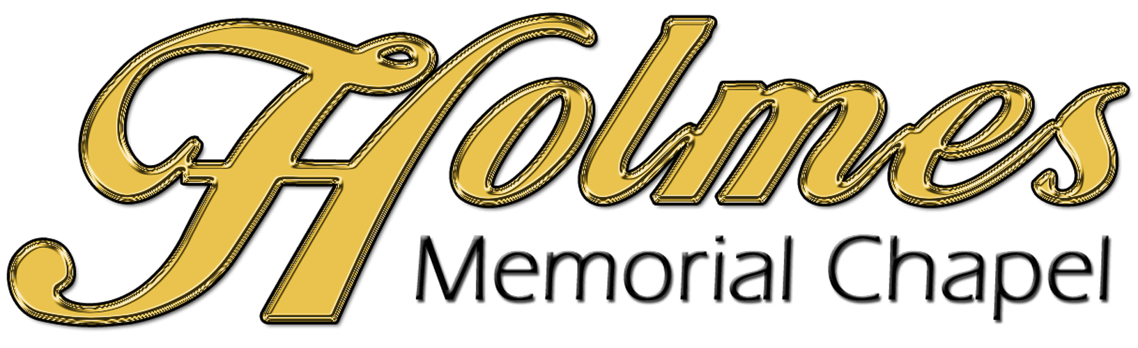 Holmes Memorial Chapel Logo with black text for Memorial Chapel